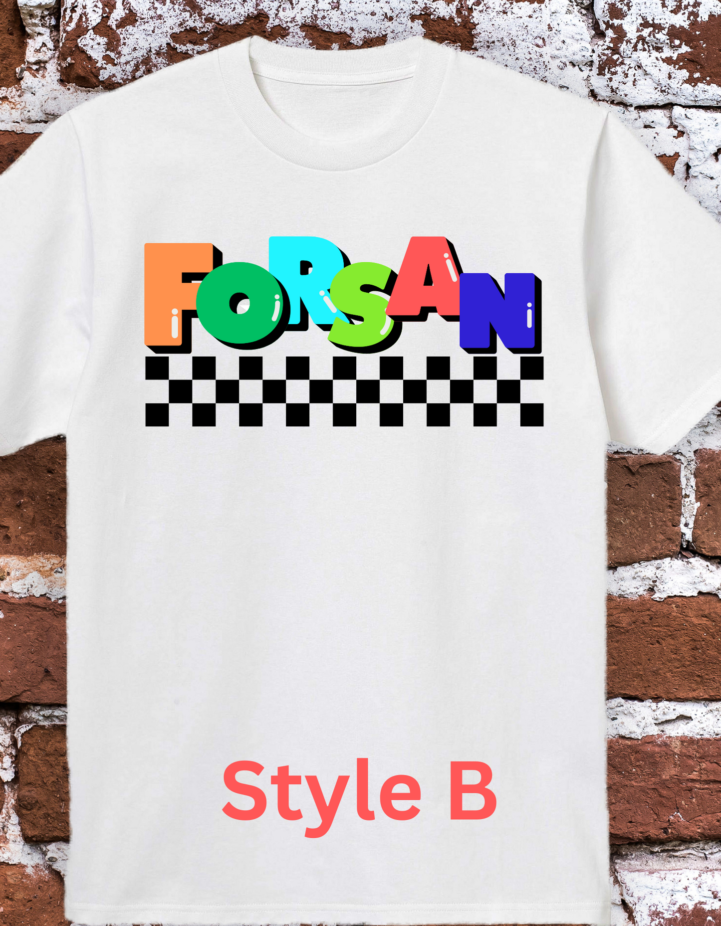 Checkered Forsan tee