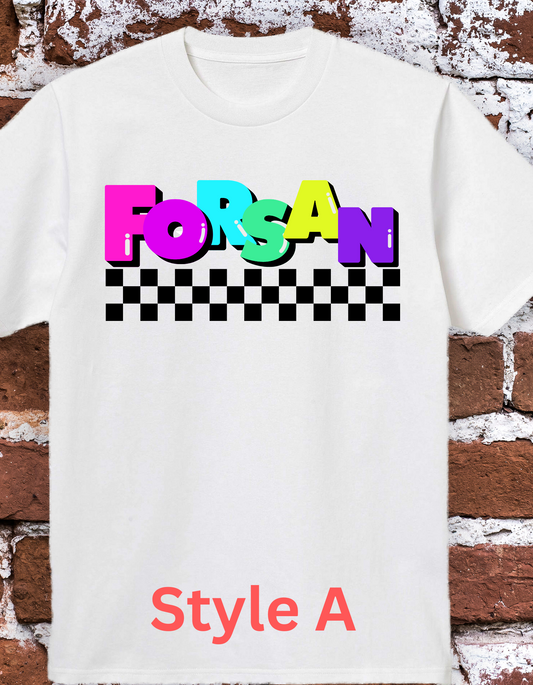 Checkered Forsan tee