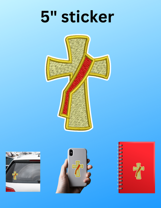 Deacon cross sticker