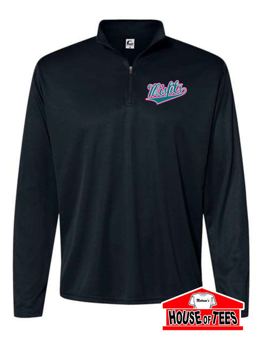Misfits quarter zip w/pocket logo