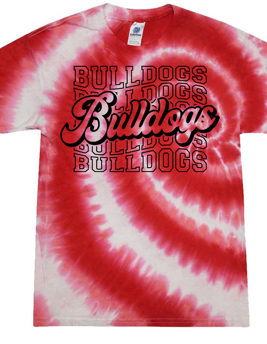 Bulldog tie-dye tee