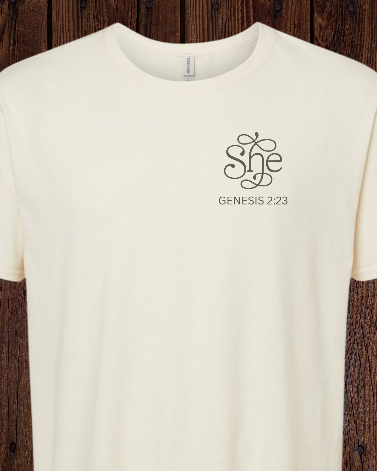 Genesis 2:23 Cream shirt