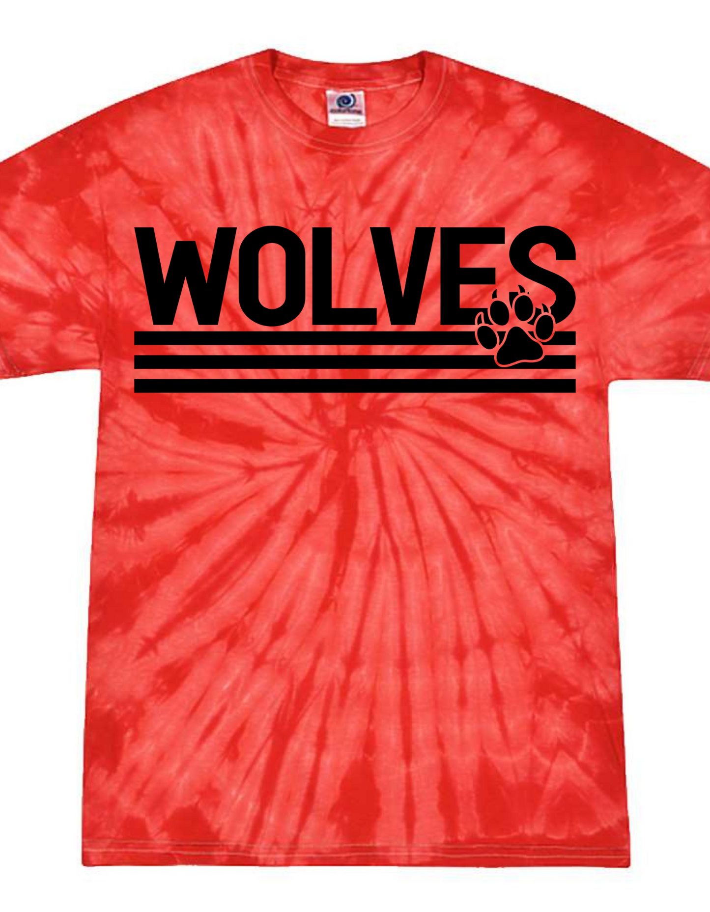 Wolves paw tie-dye tee