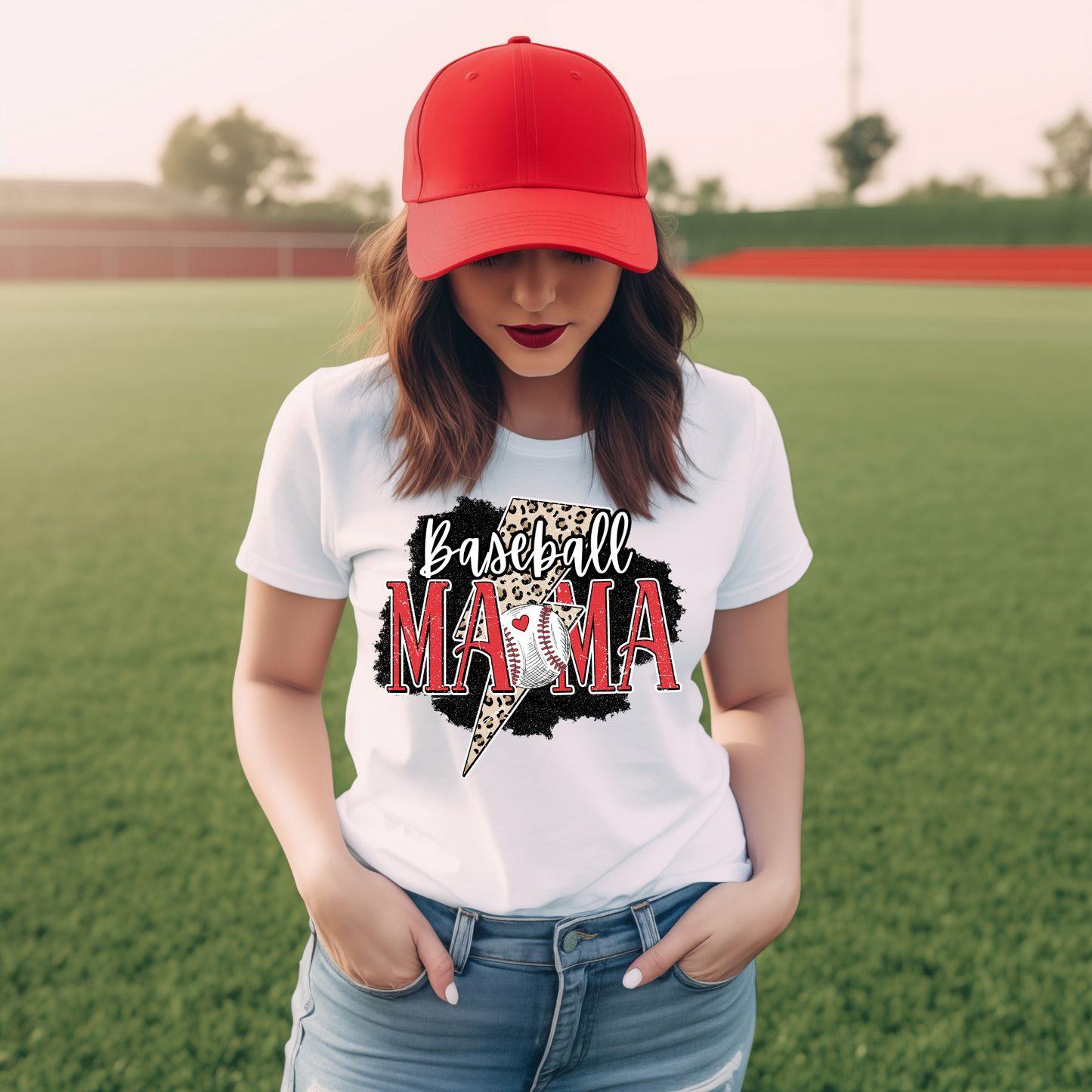 Lightening Bolt Baseball Mama