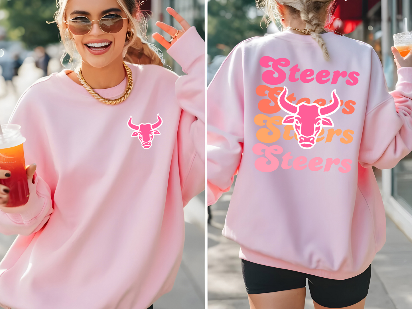 Steer colorful sweatshirt