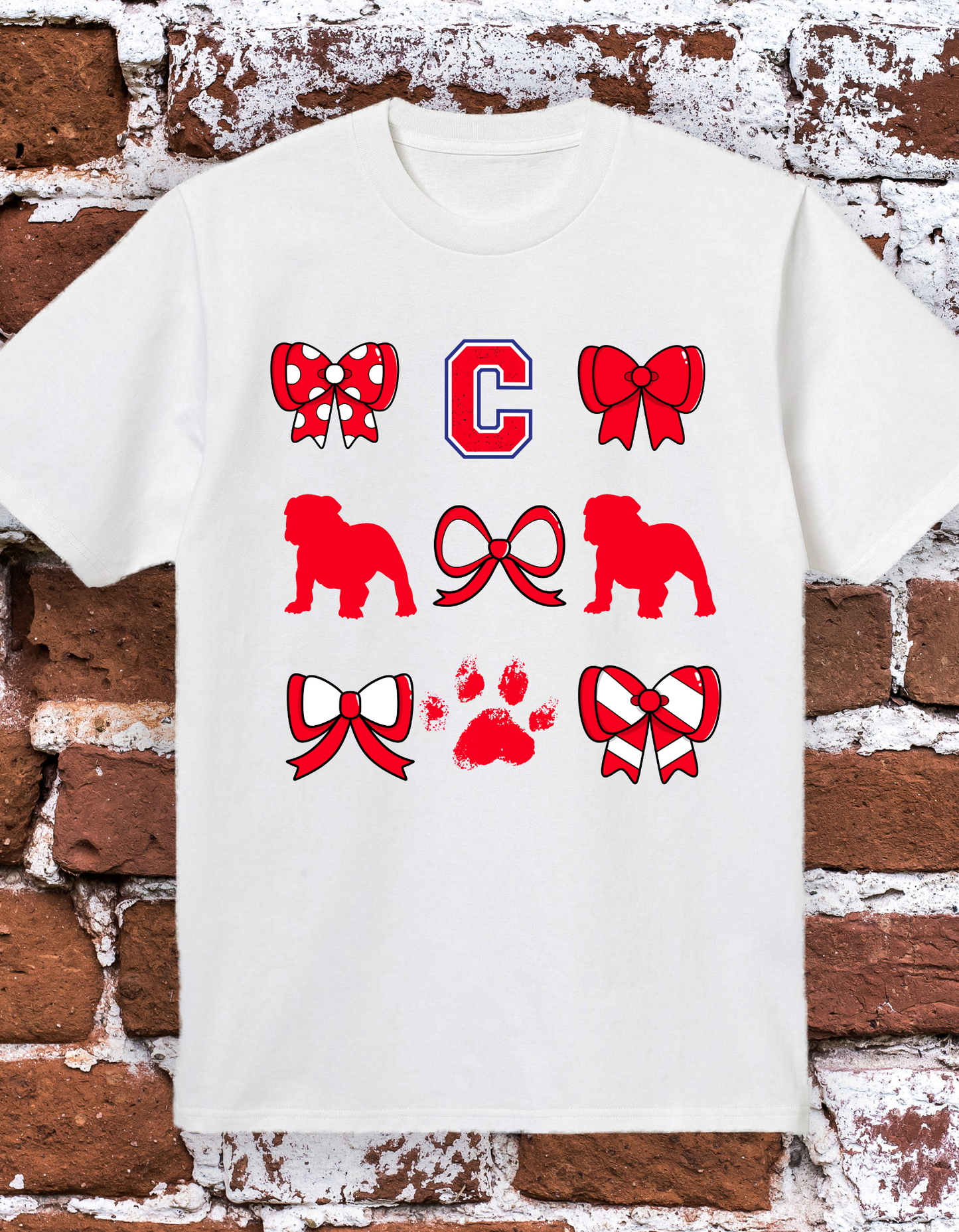 Bulldog bow tee