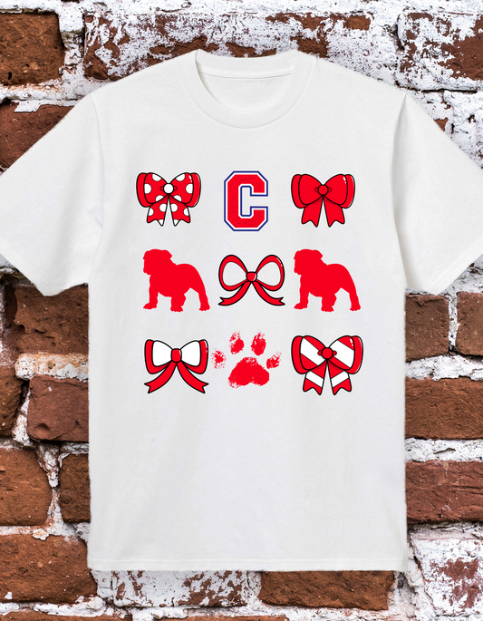Bulldog bow tee