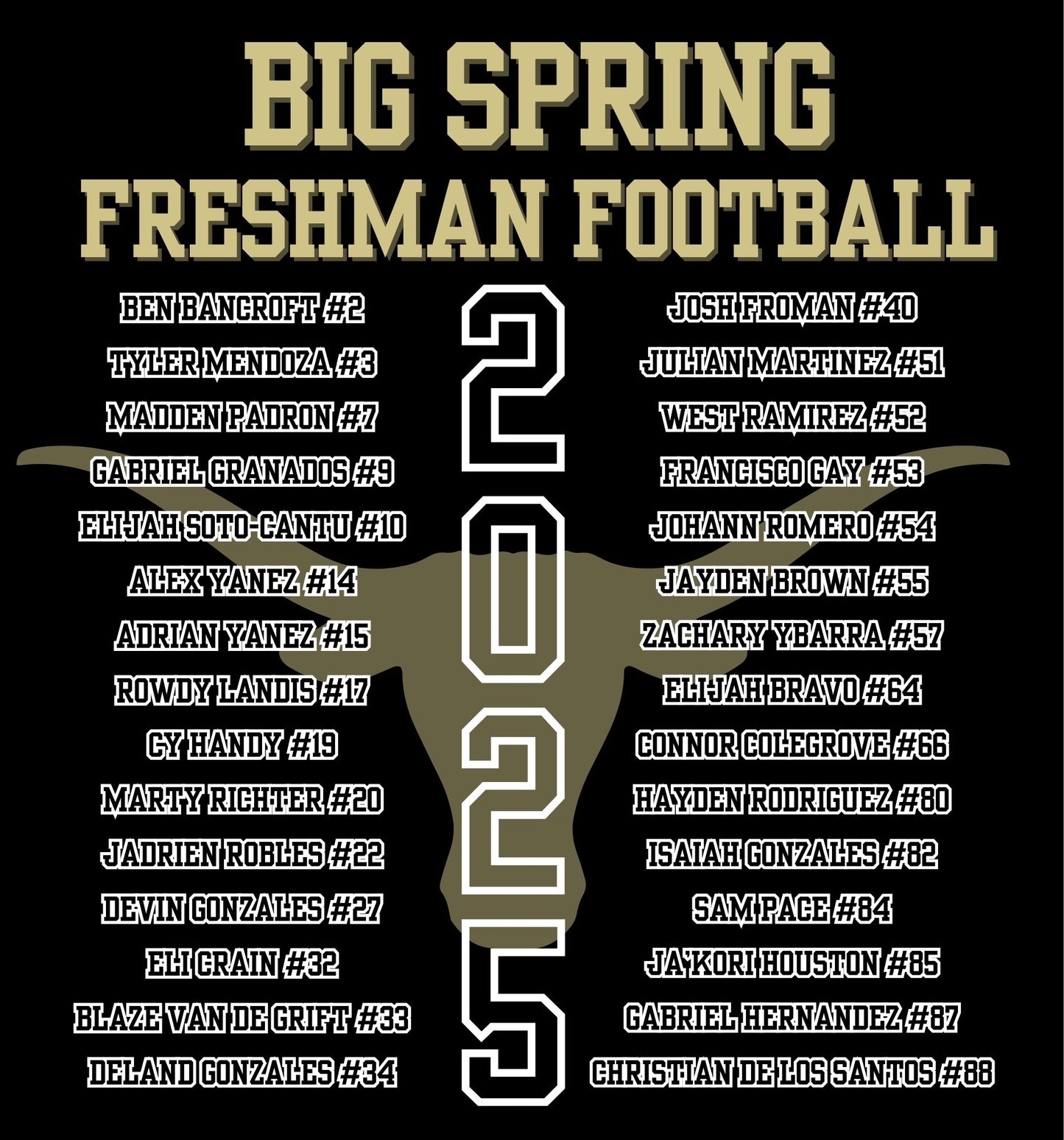 Steer football Freshman team t-shirt