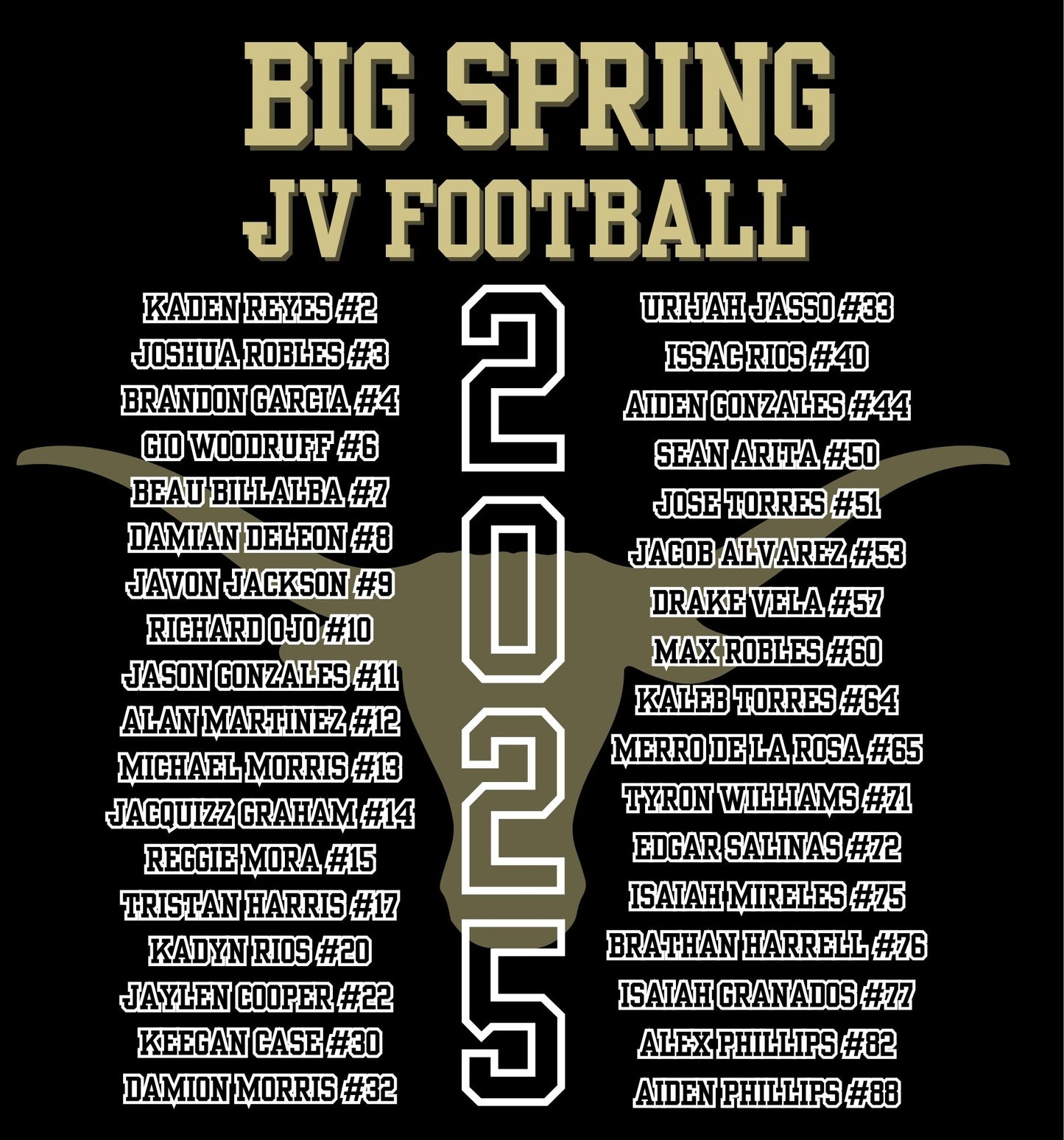 Steer Football JV Team shirt