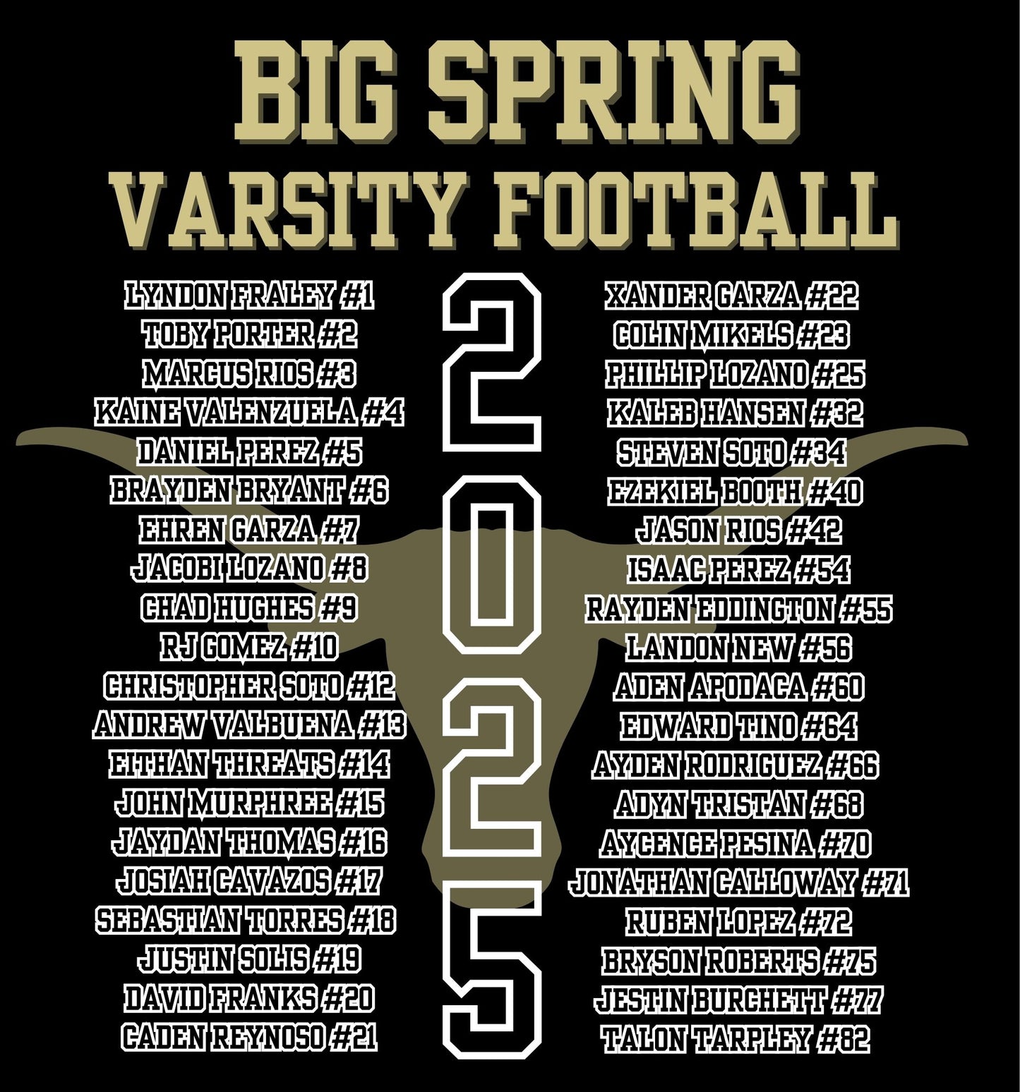 Steer Football Varsity team shirt