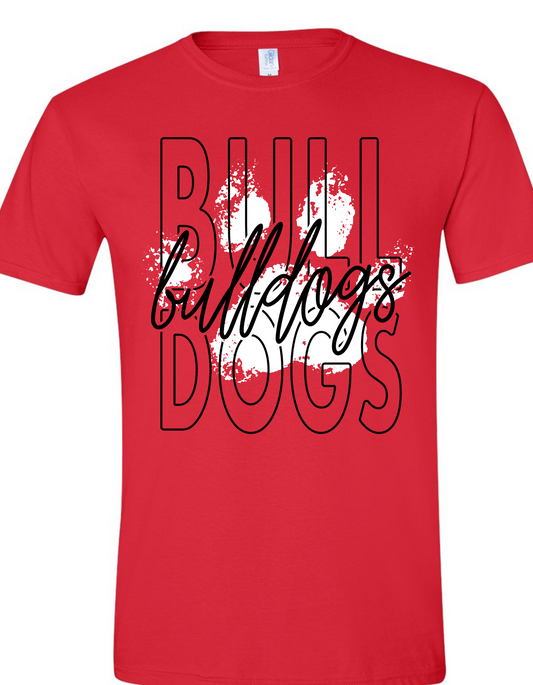 Bulldog paw print tee