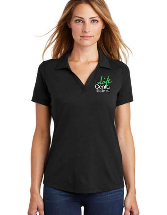 The Life Center Women's Tri-Blend Wicking Polo