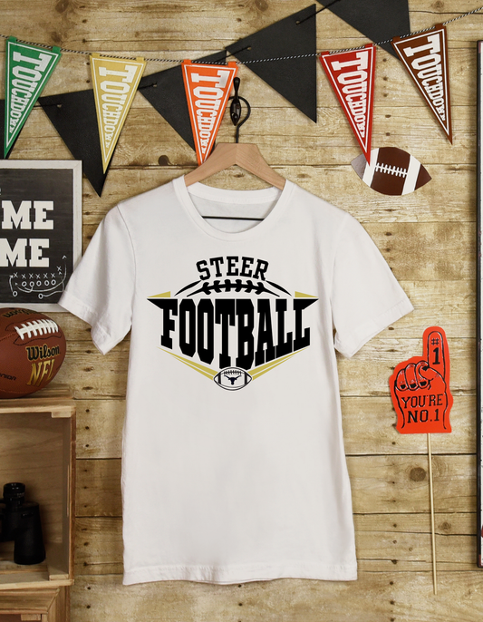 Steer Football tee