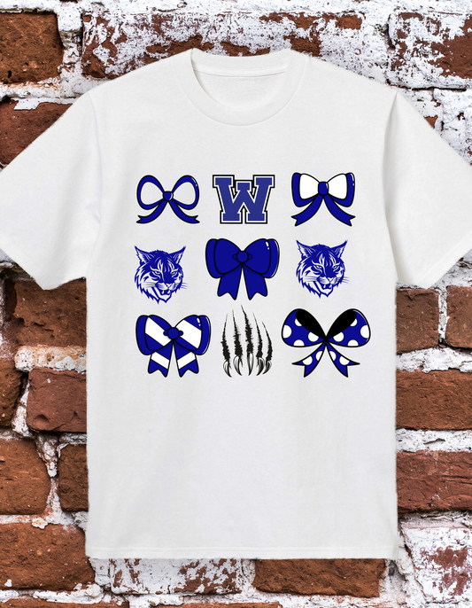 Wildcats bow tee