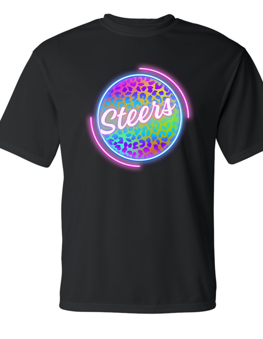 Neon Steers tee