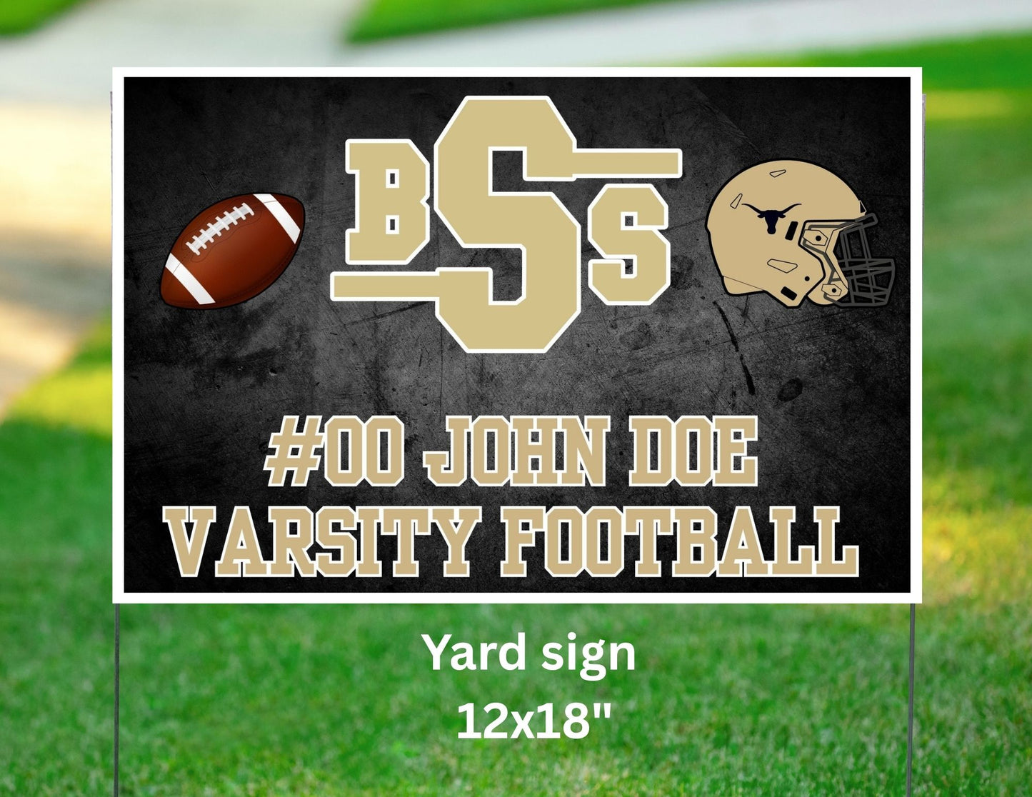 Steer yard sign